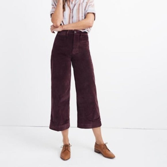 Madewell Pants - Madewell 29 Emmett High Rise Crop Pants Wide Leg